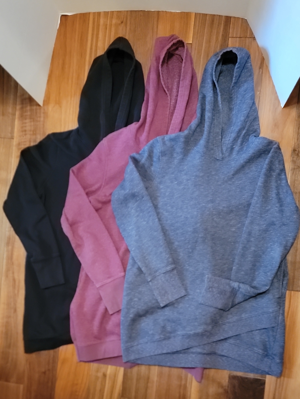 tek gear Hooded Sweatshirt Trio in Black, Mauve, Heather Blue